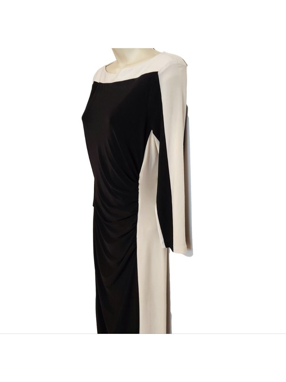 Lauren Ralph Lauren Black White Knit Dress Size 6 - Picture 4 of 12